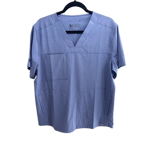Figs Men's Slate Blue V-Neck Shirt Medium